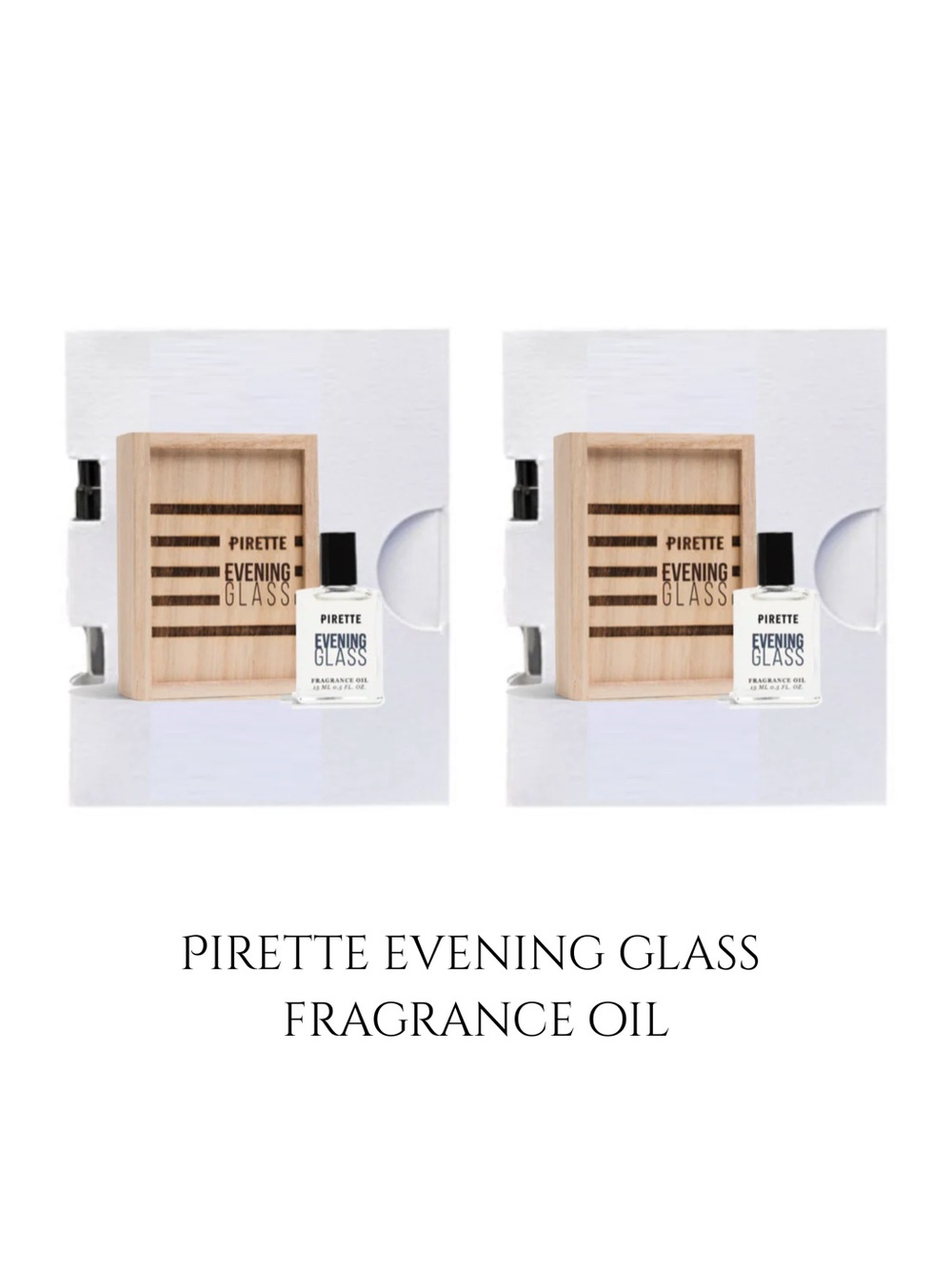 PIRETTE Evening Glass Alcohol-Free Fragrance Oil (2) - 1/5 dram ea. NEW ON CARD